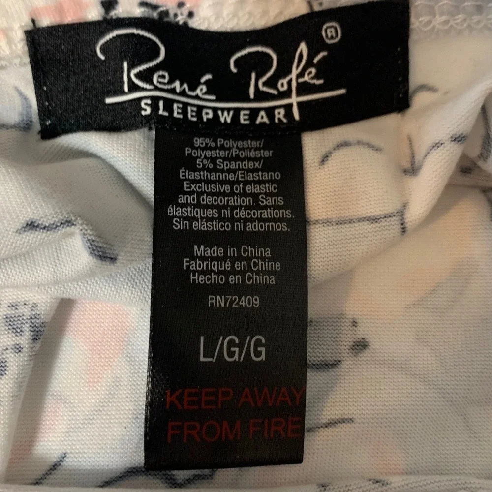 Rene‎ Rofe Cottagecore Coquette Floral Nightgown Large Lace Trim Chemise Dainty